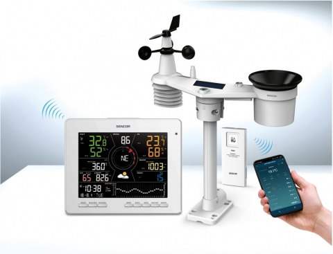 Profesjonalna Stacja meterologiczna wifi SMART z czujnik 7w1 Sencor Profesjonalna Stacja meterologiczna wifi SMART z czujnik 7w1 Sencor