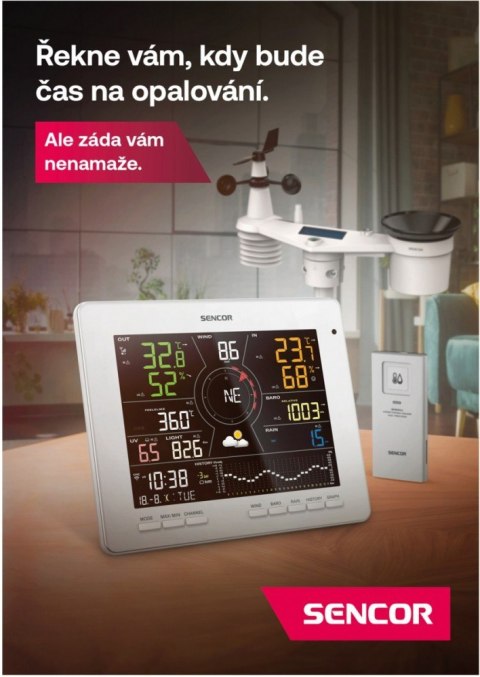 Profesjonalna Stacja meterologiczna wifi SMART z czujnik 7w1 Sencor Profesjonalna Stacja meterologiczna wifi SMART z czujnik 7w1 Sencor