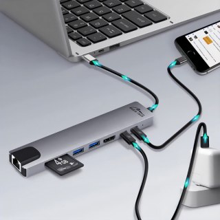 Stacja dokująca 8 IN 1 GIGA LAN HUB MT5046 Media-Tech