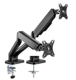 Uchwyt na dwa monitory 17-32 cali 9kg biurkowy obrotowy gazowy Techly