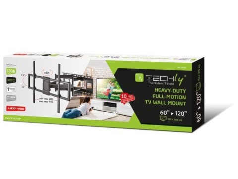 Uchwyt ścienny 60-120 cali 120kg obrotowy Techly Uchwyt ścienny 60-120 cali 120kg obrotowy Techly