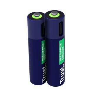 Baterie akumulatory 2 sztuki AAA USB-C Trust