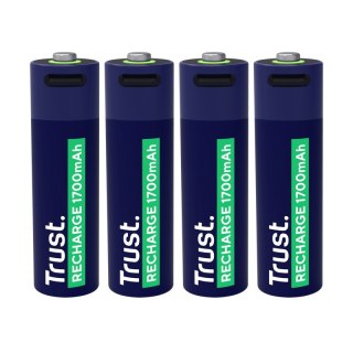 Baterie akumulatory AA USB-C 4 sztuki Trust