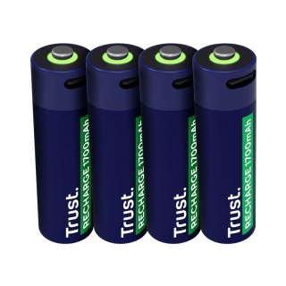 Baterie akumulatory AA USB-C 4 sztuki Trust