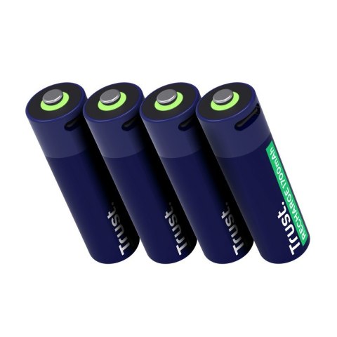 Baterie akumulatory AA USB-C 4 sztuki Trust