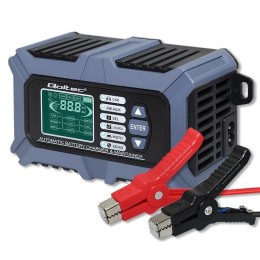 Inteligentna mikroprocesorowa ładowarka z testerem baterii i funkcją naprawy 12V | 6A | LCD | Prostownik do akumulatora AGM LiFe Qoltec