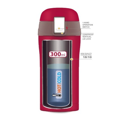 Kubek termiczny 300 ml Pretty MR-1643-30C Czerwony Feel-Maestro Kubek termiczny 300 ml Pretty MR-1643-30C Czerwony Feel-Maestro