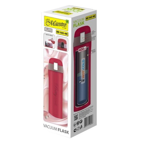 Kubek termiczny 400 ml Pretty MR-1643-40C Czerwony Feel-Maestro Kubek termiczny 400 ml Pretty MR-1643-40C Czerwony Feel-Maestro