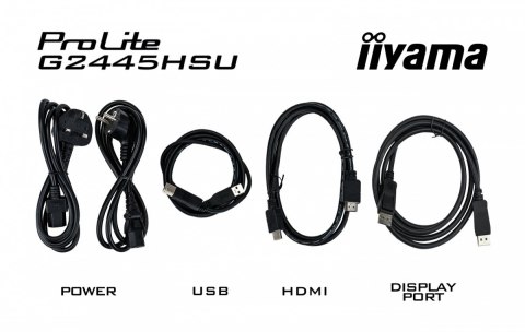 Monitor 23,8 cala G2445HSU-B2 IPS, FHD, 100Hz, 1ms, 2xUSB, 300cd IIYAMA