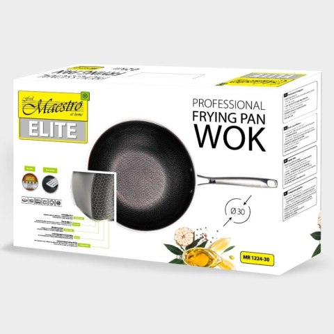 Profesjonalna patelnia / Wok 30 cm MR-1224-30 Feel-Maestro Profesjonalna patelnia / Wok 30 cm MR-1224-30 Feel-Maestro