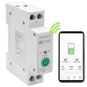 Przekaźnik Wi-Fi 63A na szynę DIN z licznikiem energii elektrycznej | TUYA | SMART LIFE Qoltec