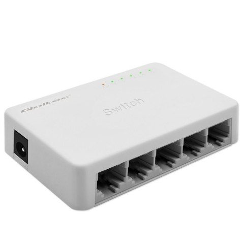 SWITCH przełącznik sieciowy 5 x port RJ45 | 1000Mbps | Fast Ethernet | LAN Qoltec SWITCH przełącznik sieciowy 5 x port RJ45 | 1000Mbps | Fast Ethernet | LAN Qoltec