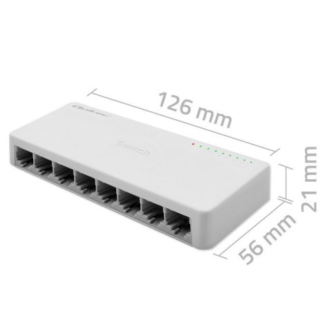 SWITCH przełącznik sieciowy 8 x port RJ45 | 1000Mbps | Fast Ethernet | LAN Qoltec SWITCH przełącznik sieciowy 8 x port RJ45 | 1000Mbps | Fast Ethernet | LAN Qoltec
