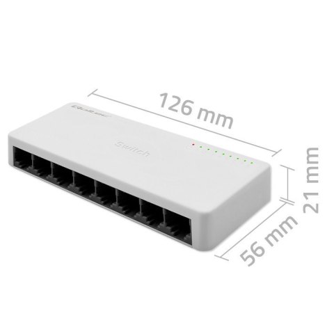 SWITCH przełącznik sieciowy 8 x port RJ45 | 100Mbps | Fast Ethernet | LAN Qoltec SWITCH przełącznik sieciowy 8 x port RJ45 | 100Mbps | Fast Ethernet | LAN Qoltec