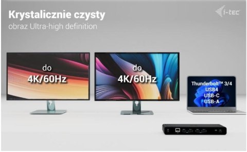 Stacja dokująca Universal Dual 4K Display Power Delivery 85W I-tec Stacja dokująca Universal Dual 4K Display Power Delivery 85W I-tec