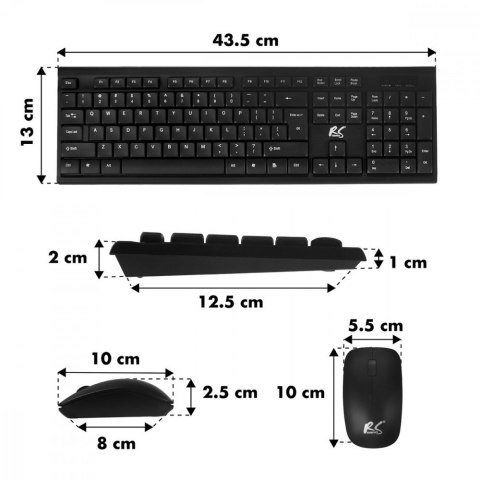Bezprzewodowa mysz i klawiatura NanoRS RS580 Maclean