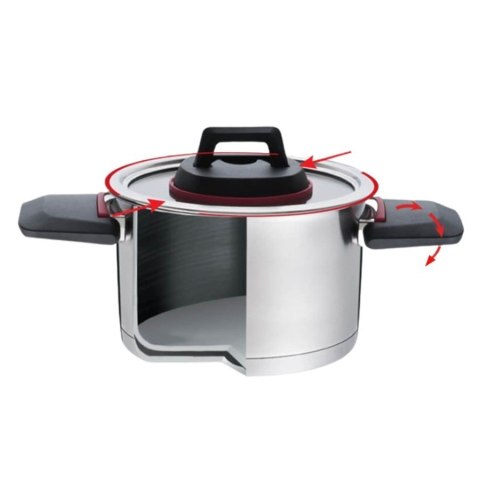 Garnek ze składanymi uchwytami 20cm, 3,2l MR-3530-20 Feel-Maestro Garnek ze składanymi uchwytami 20cm, 3,2l MR-3530-20 Feel-Maestro