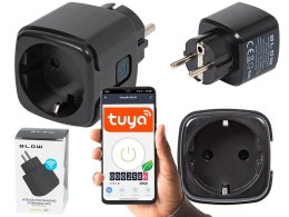 Inteligentne gniazdko sterowane WiFi TUYA V3 czarne BLOW