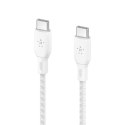 Kabel w oplocie USB-C do USB-C 100W 3m biały Belkin