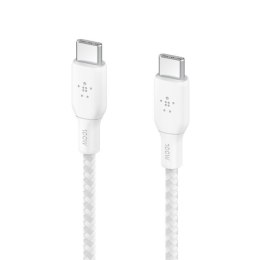 Kabel w oplocie USB-C do USB-C 100W 3m biały Belkin