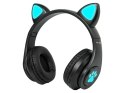 Słuchawki bezprzewodowe Bluetooth 5.0 LED dla dzieci czarne uszy BLOW