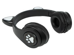 Słuchawki bezprzewodowe Bluetooth 5.0 LED dla dzieci czarne uszy BLOW