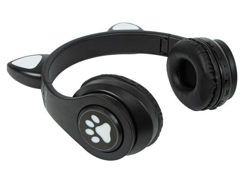 Słuchawki bezprzewodowe Bluetooth 5.0 LED dla dzieci czarne uszy BLOW Słuchawki bezprzewodowe Bluetooth 5.0 LED dla dzieci czarne uszy BLOW