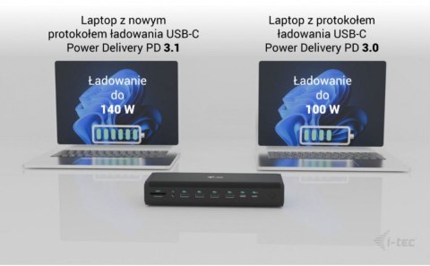 Stacja dokująca uniwersalna 6x 4K/60Hz Display PD 140W I-tec Stacja dokująca uniwersalna 6x 4K/60Hz Display PD 140W I-tec