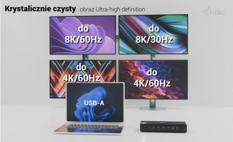 Stacja dokująca uniwersalna 6x 4K/60Hz Display PD 140W I-tec Stacja dokująca uniwersalna 6x 4K/60Hz Display PD 140W I-tec