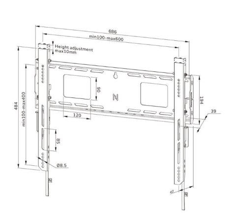 Uchwyt do monitora WL30-750BL16 Neomounts