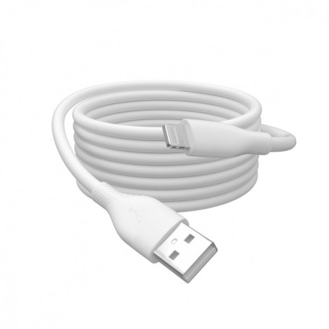 Kabel połączeniowy silikonowy USB-A - Lightning, USB 2.0 12W, certyfikat MFI, 2m Biały Digitus