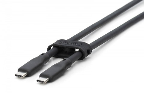 Kabel połączeniowy silikonowy USB-C - USB-C, USB 3.2 Gen2 10G 4K 100W, 1m Czarny Digitus