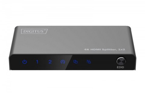 Rozdzielacz/Splitter HDMI 1x2, 4K/60Hz UHD z HDR, 18 Gbps, HDCP 2.2, EDID Digitus