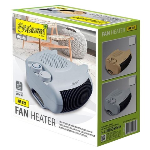 Termowentylator 2000W MR-921-GREY Szary Feel-Maestro