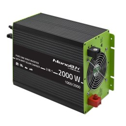 Przetwornica solarna 3w1 z funkcją ładowania AC | MPPT | UPS | ATS | 1000W | 2000W | 12V na 230V | Czysty Sinus Qoltec