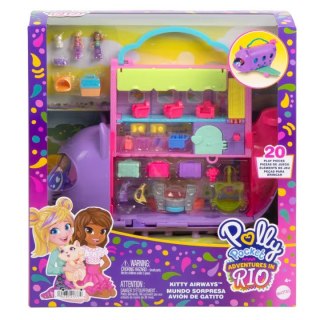 Figurki Polly Pocket Kotolot Samolot z dwiema laleczkami Mattel