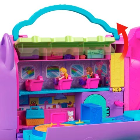 Figurki Polly Pocket Kotolot Samolot z dwiema laleczkami Mattel
