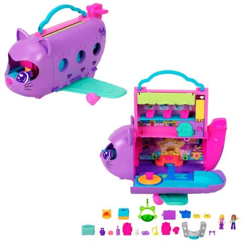 Figurki Polly Pocket Kotolot Samolot z dwiema laleczkami Mattel