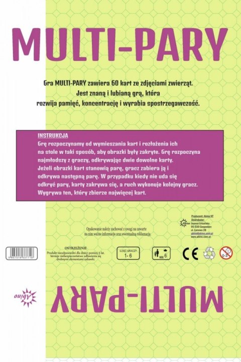 Gra Multi Pary - Zwierzęta Abit Gra Multi Pary - Zwierzęta Abit