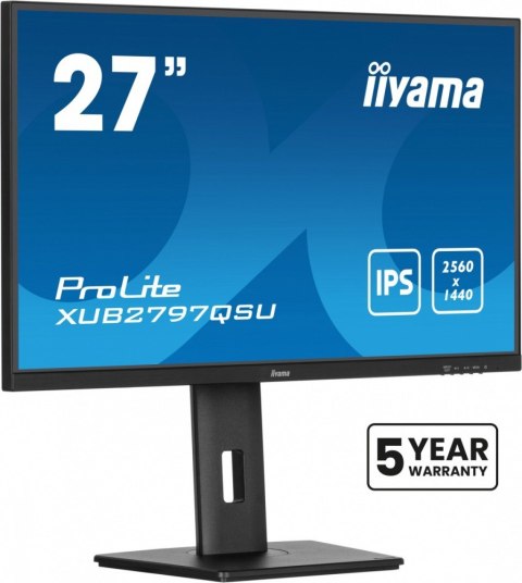 Monitor 27 cali XUB2797QSN-B2 IPS,QHD,USB-c Dock,HDMI /5y/ IIYAMA
