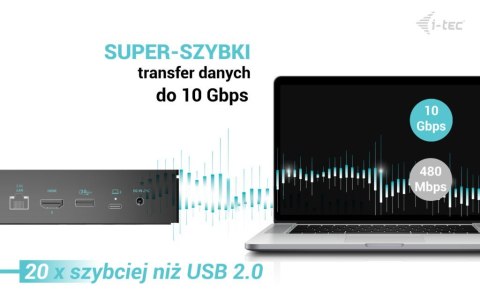 Stacja dokująca Universal 5x 4K/60Hz Display Power Delivery 100W I-tec Stacja dokująca Universal 5x 4K/60Hz Display Power Delivery 100W I-tec