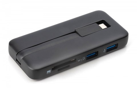 Stacja dokująca podróżna USB-C 7 portowa, max. 4K/60Hz z HDR, HDMI, USB-A 3.2 Gen1, Gigabit Ethernet, SD/Micro SD, PD 100W Digitus