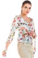 Bluzka Model M191 Flowers Ecru - Infinite You