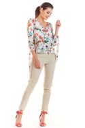 Bluzka Model M191 Flowers Ecru - Infinite You