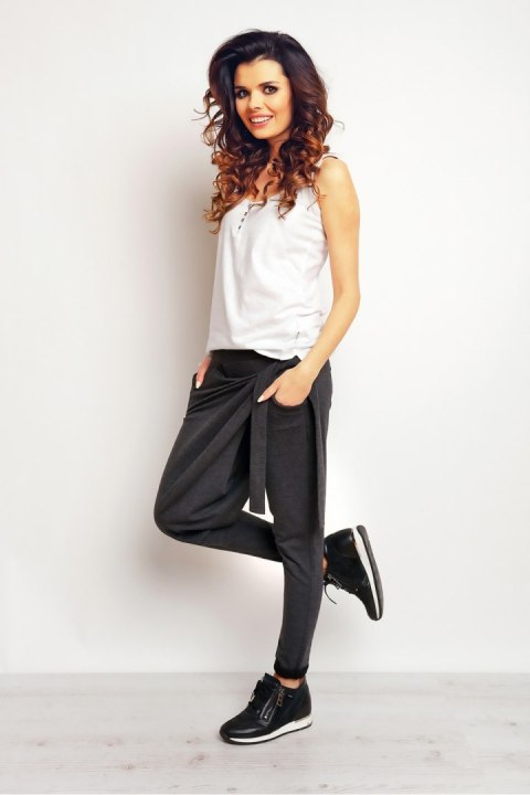 Spodnie Dresowe Model M092 Grafit - Infinite You Spodnie Dresowe Model M092 Grafit - Infinite You