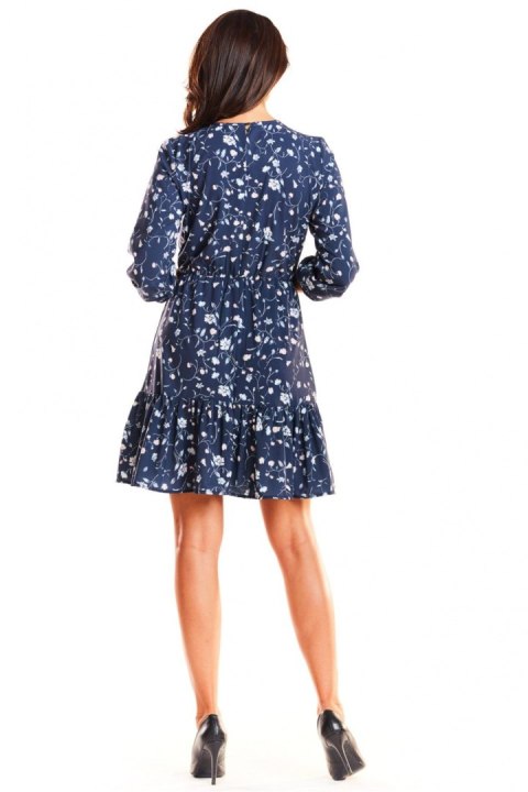 Sukienka Model M178 Flowers Navy 2 - Infinite You Sukienka Model M178 Flowers Navy 2 - Infinite You
