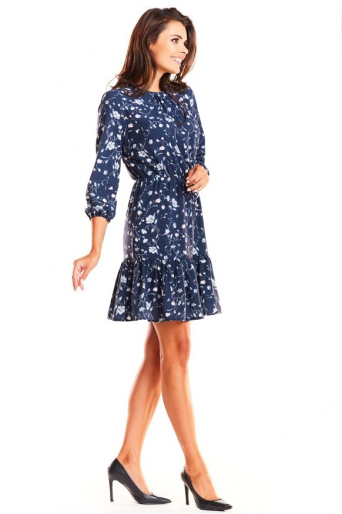 Sukienka Model M178 Flowers Navy 2 - Infinite You Sukienka Model M178 Flowers Navy 2 - Infinite You