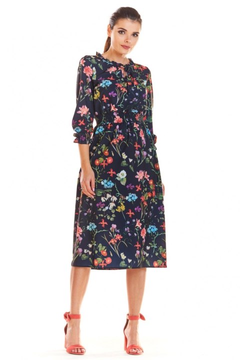 Sukienka Model M201 Flowers Navy - Infinite You Sukienka Model M201 Flowers Navy - Infinite You