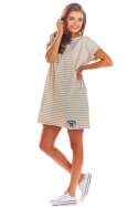 Sukienka Model M210 Paski Beige - Infinite You