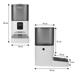 Automatyczny podajnik karmy dla zwierząt GB393 6L, USB 5V1A Biały GreenBlue